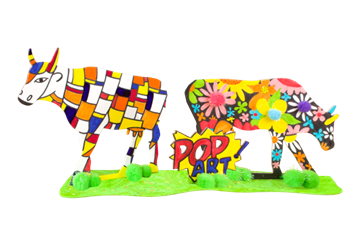 Image de Vaches à la manière du Pop Art, les 5